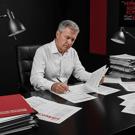 Expert reviewing documents